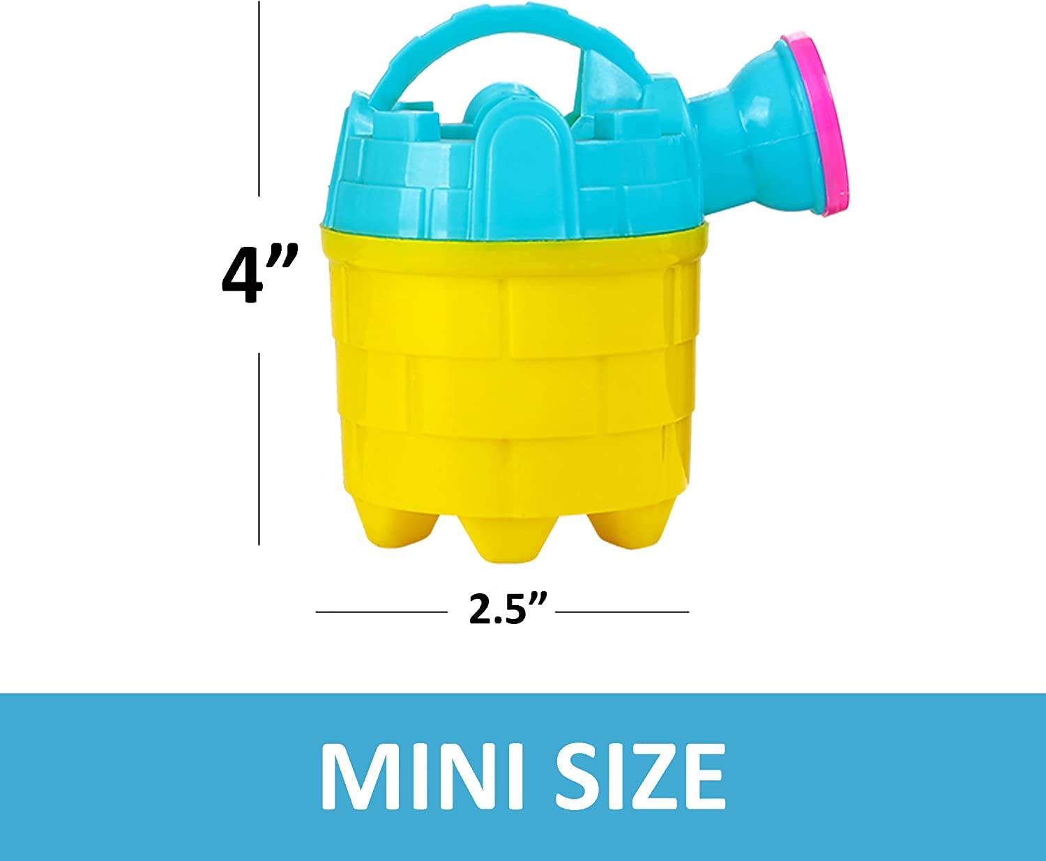 Regaderas para niños (Mini), paquete de 6 unidades, plástico de 4.5 pulgadas, herramientas de plantación de jardinería para niños y niños pequeños, regalos de fiesta en la playa, juguetes 4