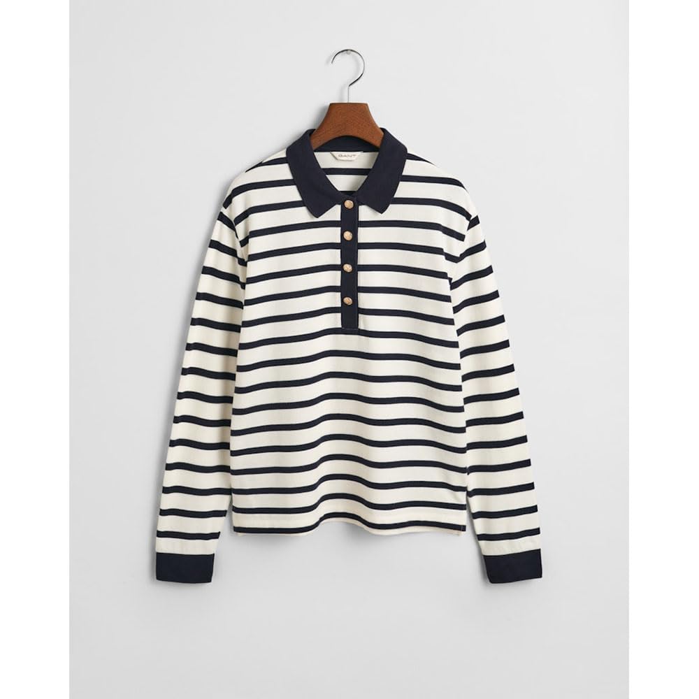GANT Breton Stripe Ls Pique Polo Polo Femme