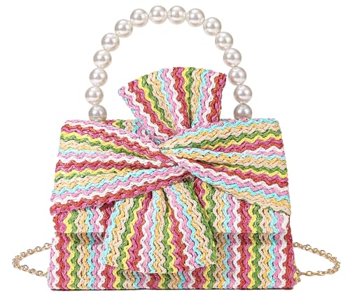 Sac de soirée en paille pour femme : mini sac à main bandoulière tendance mariage