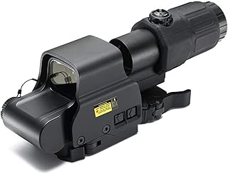 558 Red Dot Holographic Sight Scope and G33 Magnifying Glass,Red Dot Holographic Reflex Sight and Magnifier Combo.(Black). (11) - BHSLH