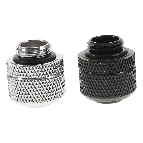HOMSFOU - HOMSFOU 2 pièces Connecteurs de Tube Filetés Laiton Chromé Raccords de Compression pour Tuyaux Souples PC pour Refroidissement Liquide Ordinateur