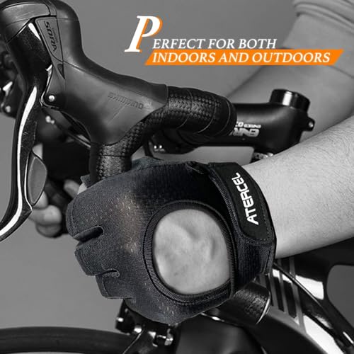 ATERCEL Gants de Fitness, Gants de Cyclisme Respirants pour Hommes et Femmes, Demi-Doigts Gants pour Entraînement, Fitness, Auto Moto, Vélo, Vélo, Motocross – Image 6