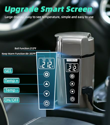 Blongky FCC390 PRO Portable Electric Car Kettle: 12V/24V Kettle Mini Water Boiler thumb #1