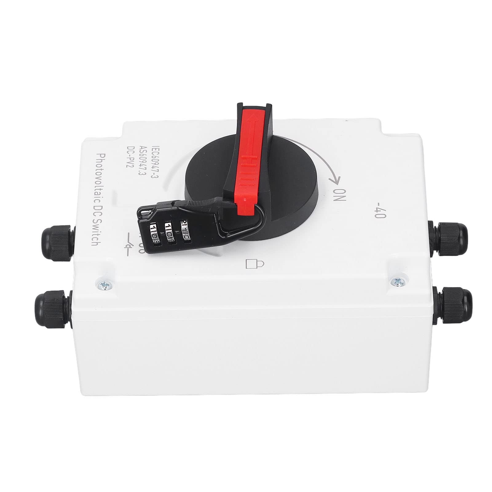 Interruttore CC Fotovoltaico DC1000V 32A, Interruttore Isolatore CC Fotovoltaico Sezionatore Isolatore IP66 Griglia di Estinzione Magnetico Impermeabile per Sistemi Solari