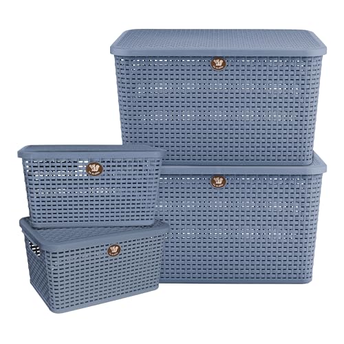 Encuentra caja azul de plástico marca plásticos la ardilla un producto escobar, en la categoría de cajas para el closet. Caja azul de plástico Marca Plásticos La Ardilla un Producto Escobar 3