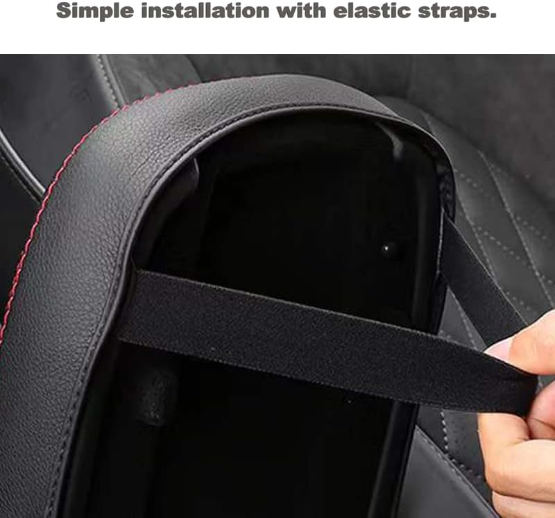 Miniatura 4 de AJLOTMO Funda para reposabrazos de automóvil, de piel sintética, accesorios para el interior del automóvil, funda para reposabrazos compatible con