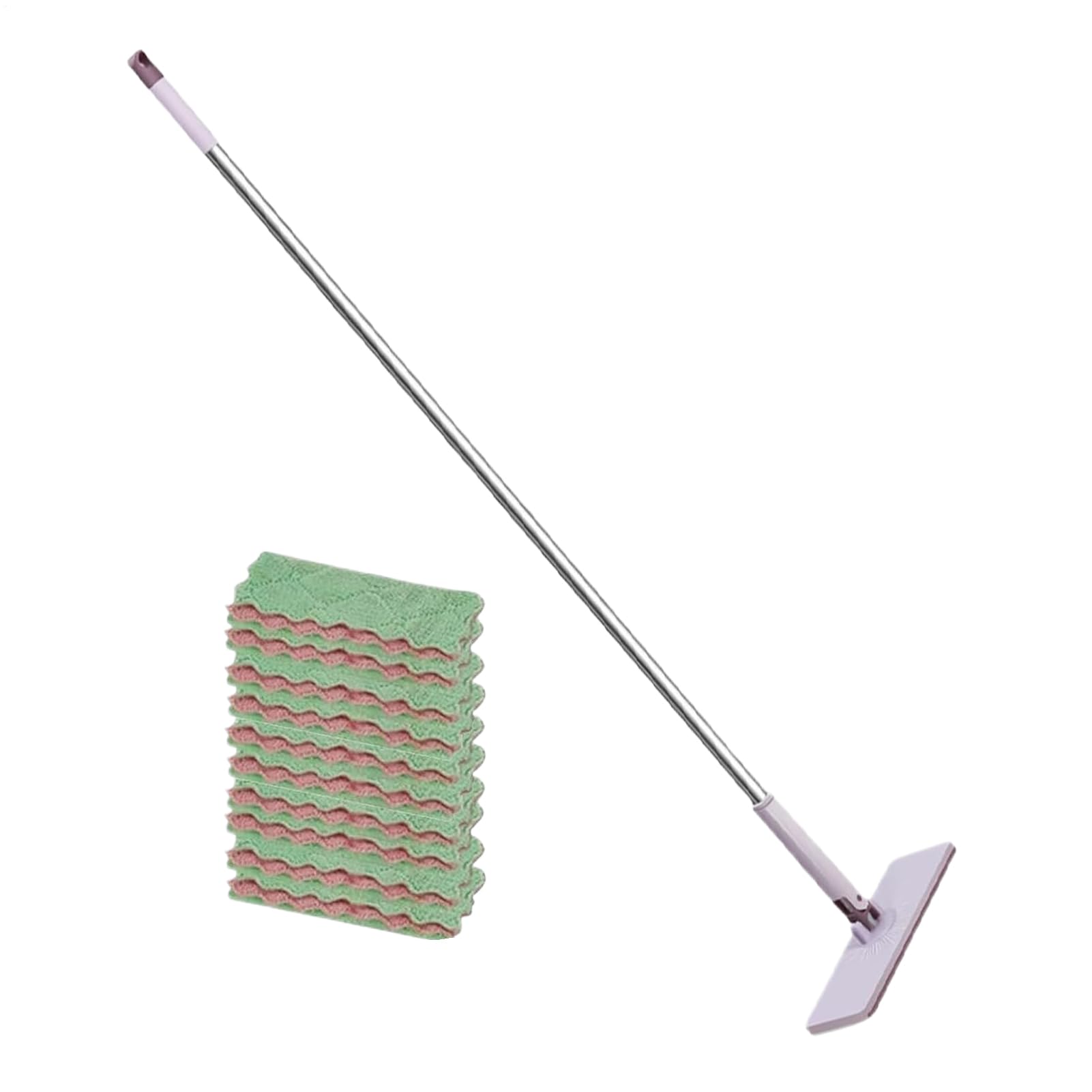 Balai plat anti-poussière à long manche pour nettoyer facilement les plafonds et vitres