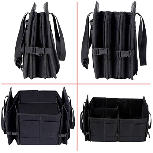 Autoark Multipurpose Car Trunk Organizer With Straps,Non-Slip Waterproof Bottom,Durable Collapsible Adjustable Compartments Cargo Storage,Upgraded Handle,Ak-072 #TOP3