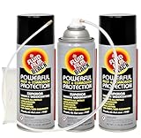 Fluid Film 11.75 Oz Undercoating Protection Aerosol Spray Can Black 3 Pack, Rust Inhibitor and Prevention, Anti Corrosion Multi Purpose Penetrant and Lubricant, Extension Wand