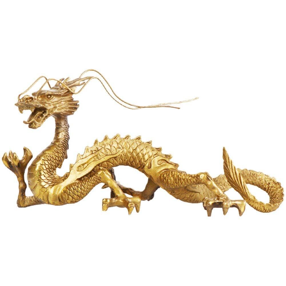 Ornement de dragon en laiton à cinq griffes pour décoration maison