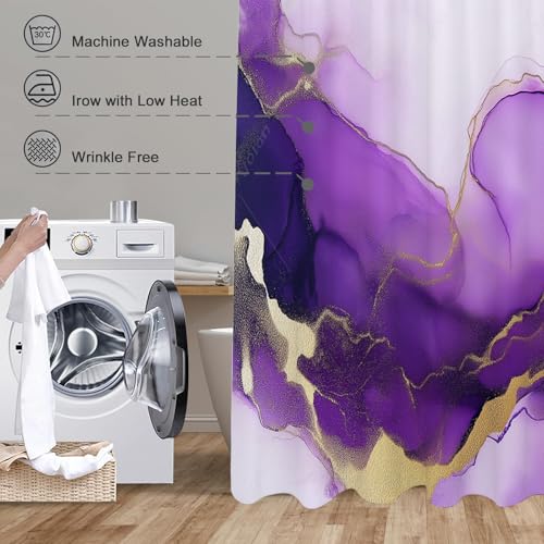 Rideau de douche imperméable et anti-adhérence avec ourlet lesté