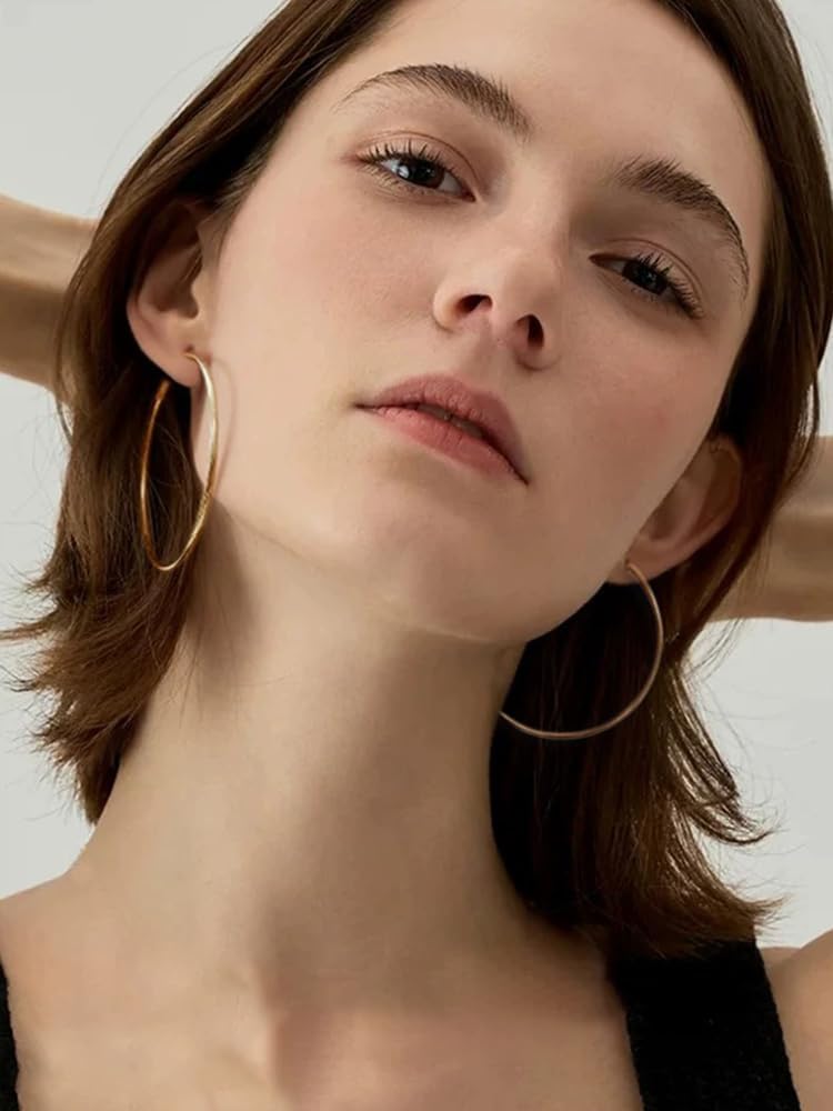 Classic 14K Gold Hoops view 4