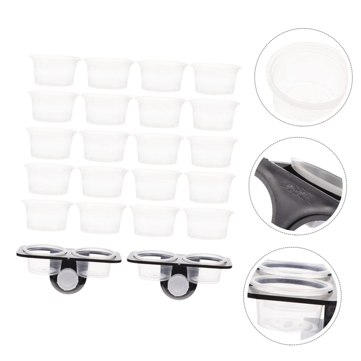 Beavorty 3 Set di Mangiatoie per Rettili E Gechi in Materiale Avanzato con Tazze Senza Sbavature per Un Uso Sicuro degli Animali Domestici Design Pratico