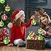 Wninbu 12 Pcs 2.4 Inch Christmas Ball Ornaments for Tree,Red and Green Glittering Hanging Bulbs Pendants for Christmas Tree Decorations