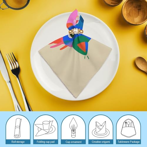 Servilletas de Tela Coloridas para Bodas 4 Piezas miniatura 7