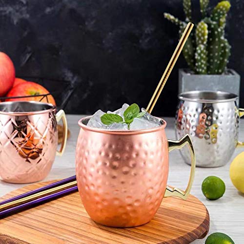 Taza de café regalo y cócteles con diseño martillado elegante de 530 ml 4