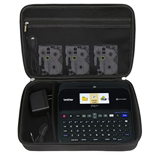Aproca Hard Storage Travel Case, for Brother P-Touch PTD600 / PT- D610BT Label Maker PC-Connectable Labeler (Black-New Version)