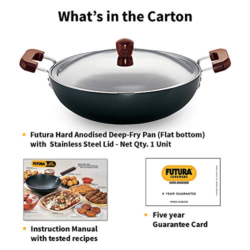 Futura-Hard-Anodised-Deep-Fry-Pan-75L-Gray