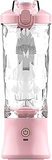 QINZITAO Licuadora portátil recargable por USB, capacidad de 600 ml, para batidos, zumo de frutas, para viajes y uso en la oficina