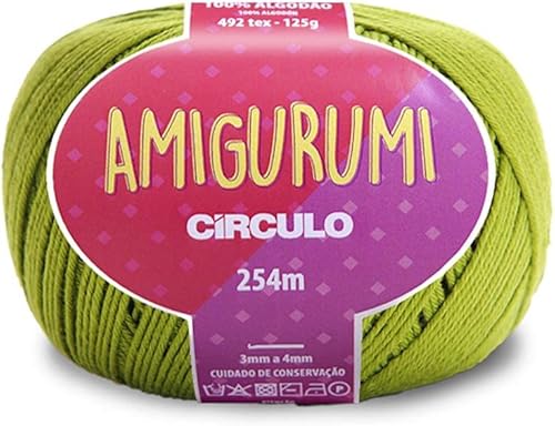 Miniatura 8 de Circulo Amigurumi - Hilo 100% algodón virgen brasileño mercerizado, hilo de algodón para ganchillo y tejido, hilo suave, Yarn Art, hilo deportivo,