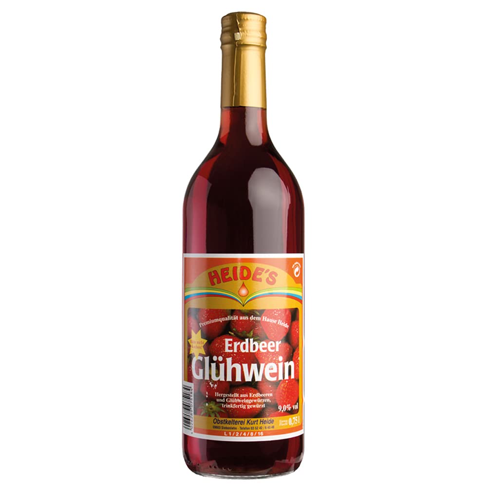 Erdbeerglühwein 9,5% Alc., 2 x 6 x 0,75 l-Flasche - pfandfrei -