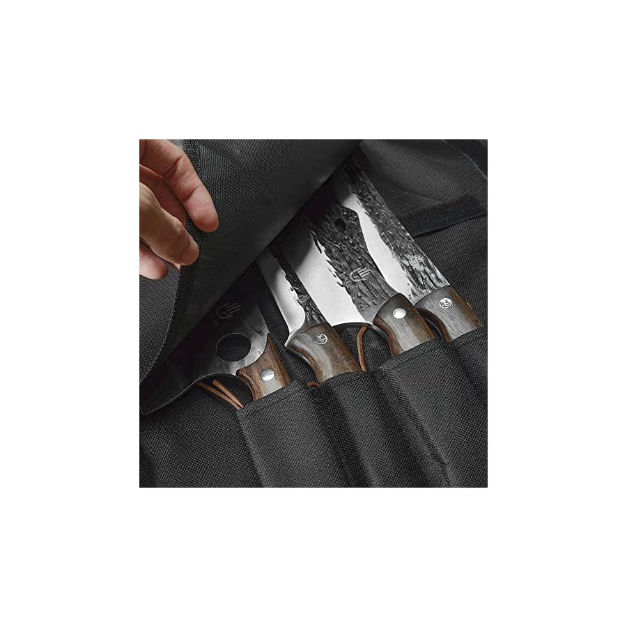 FULLHI-17pcs-Butcher-Chef-Knife-Set-include-sheath-High-Carbon-Steel-Cleaver-Kitchen-Knife-Whole-Tang-Vegetable-Cleaver-Home-BBQ-Camping-with-Knife-Bag FULLHI 17pcs Butcher Chef Knife Set include sheath High Carbon Steel Cleaver Kitchen Knife Whole Tang Vegetable Cleaver Home BBQ Camping with Knife Bag