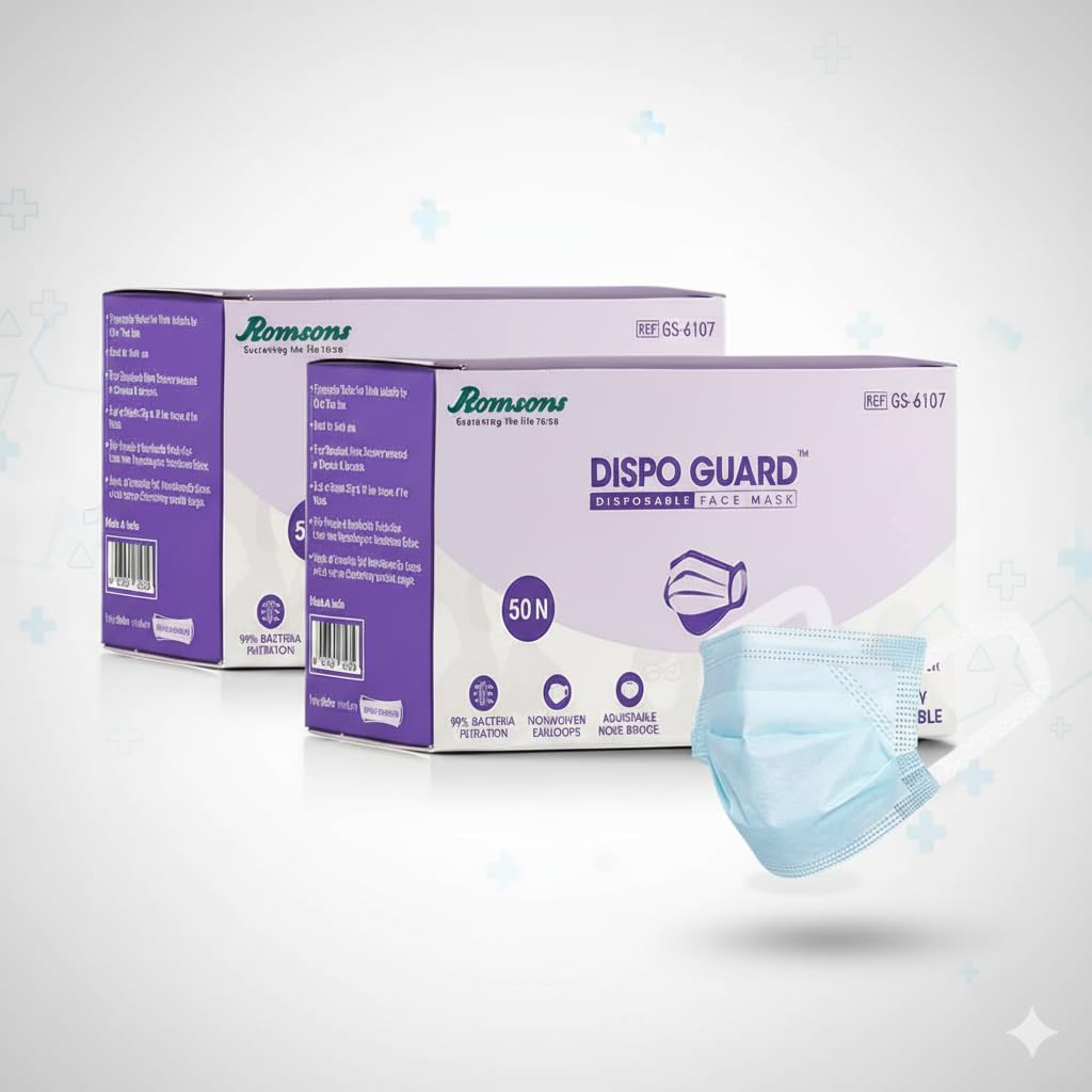 Premium Dispo Guard 3 Ply Disposable Mask With Softest Non-Woven Fabric (Pack of 2) 100 Pieces.-image-15