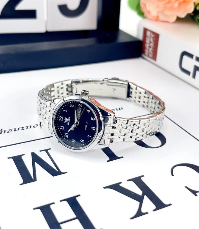 Amazon.com: OLEVS Silver Watches for Women Dress Small Black 