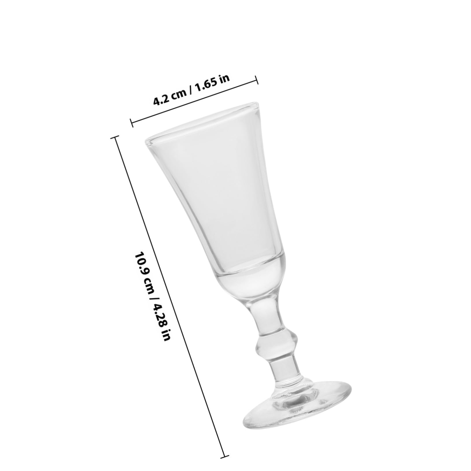 Gatuida 6 Bicchieri da Liquore con Stelo in Vetro, Set da 6 Pezzi