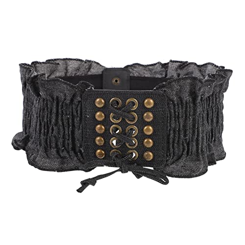 Waist Corset Belt Elastic Girdle Denim Waistband Men's Stretchable Belt
