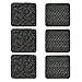 3/4" Hook/Loop Square Fasteners - 100 Sets - Color: Black
