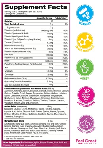 Feel Great 365 Liquid Multivitamin For Women | Vitamins For Immune Support, Digestion, Focus & Energy* | Sugar-Free Formula | Fruit And Vegetable Supplement | Orange Mango Flavor #TOP3