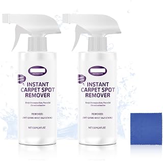 Instant Carpet Spot Remover, Powerful Deep Clean Formula for Carpets Rugs & Upholstery Immediately Lifts Fresh Pet Stains Food Spills Grease Dirt & Red Wine Leaves a Fresh Clean Scent 120ml (2)
