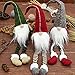 Uheng 3PCS Handmade Santa Gnome Tomte, Plush Toy Christmas Tree Topper Hanging Decorations, Winter Elf Table Holiday Ornament - Thanksgiving Day Gift - 20 Inches