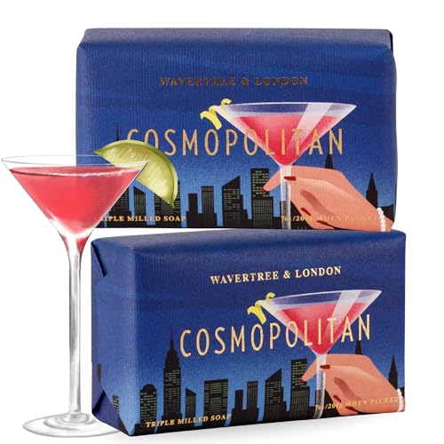 Image of Wavertree & London Cosmopolitan Scented Natural Soap (2 Bars), 7oz Moisturizing French Triple Milled Soap Bars enriched with shea butter - Pure Plant Based Bath & Body Bars for All Skin Types
