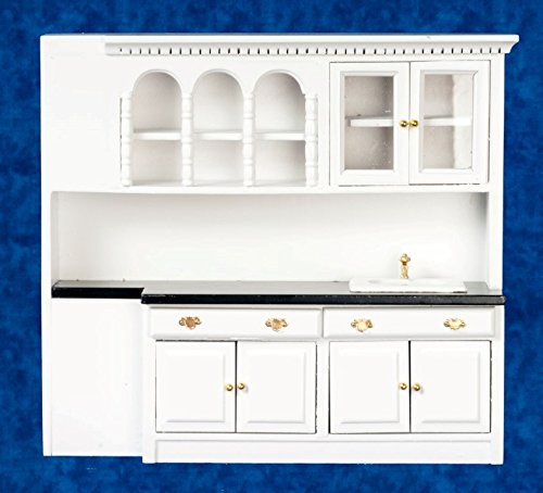 Amazon | ドールハウスミニチュアキッチンシンク、カウンター、食器棚