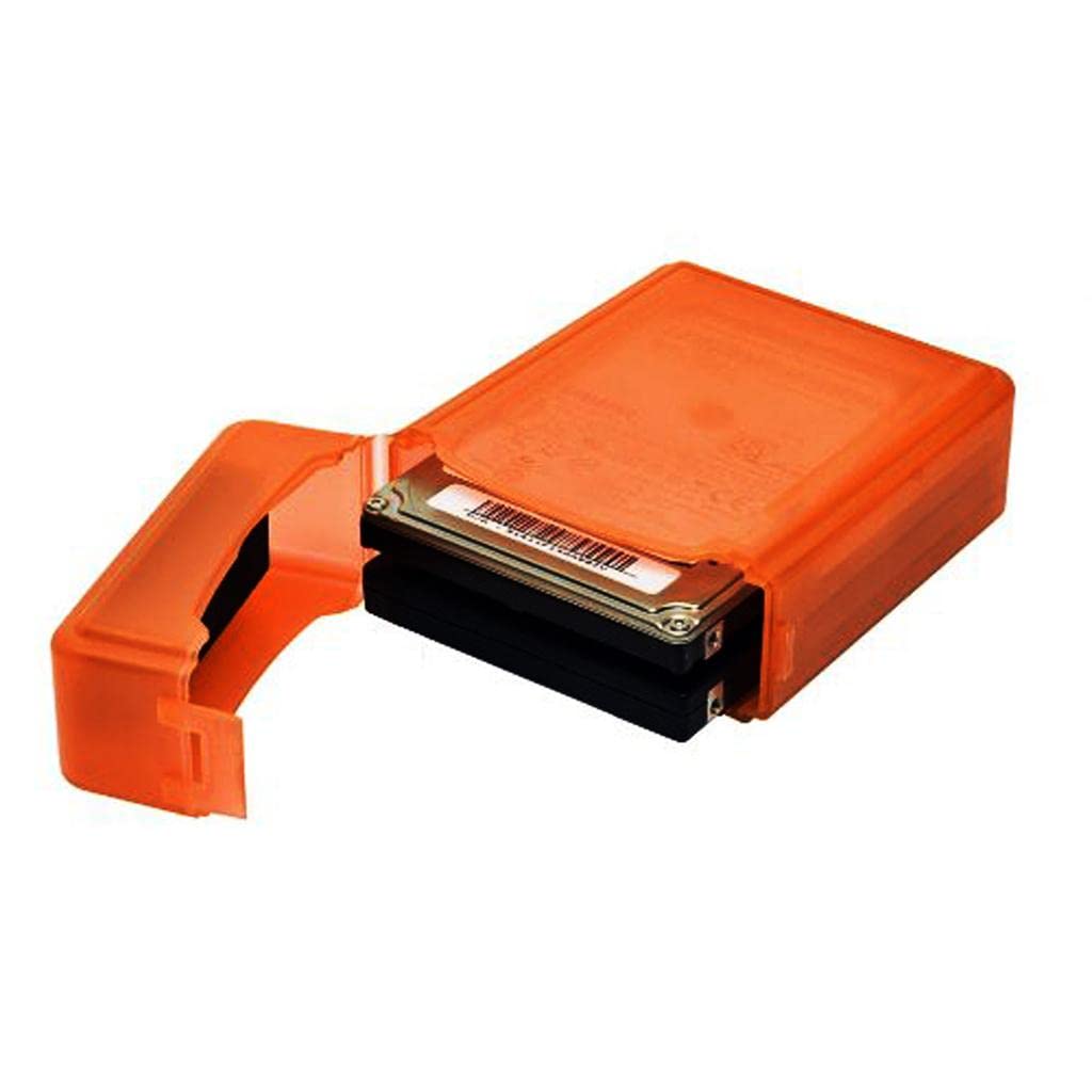 2.5'' hdd hard drive disk sata ide anti-static storage holder box case for pc orange| drive enclosures & docks| drives, storage & blank media |computers/tablets networking