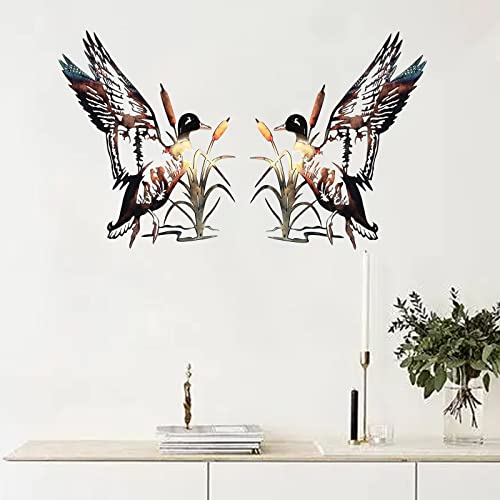 Sietioji 2 Pcs Rustic Metal Duck Wall Art Decor For Room Home Decor,3D Metal Wall Decoration Rustic Cabin Décor Finish Wall Decor Hanging Metal Wall Decor For Wall Decor Gifts #TOP3