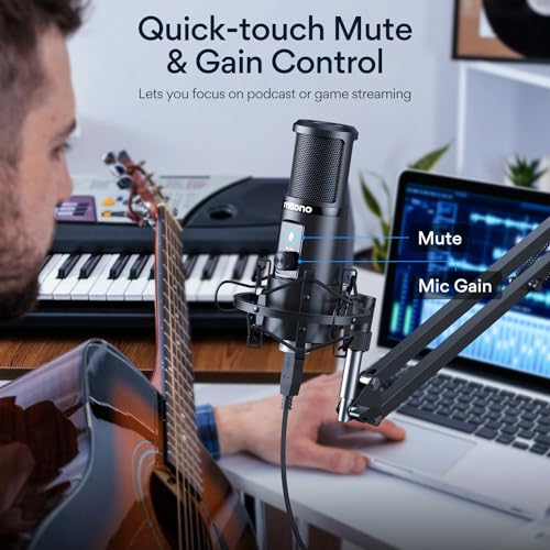Image of MAONO USB Professional Condenser Microphone PM421 with One-Touch Mute, Gain Control, with XLR /USB Dynamic Podcast Microphone PD200X for Podcast, Recording, Gaming, Streaming, Zoom Meeting, Instrument