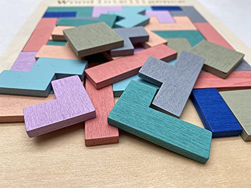 Wooden Russian Blocks Puzzle, For Kids And Adults Tangram Jigsaw 2Pcs. #TOP4