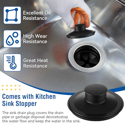 Image of Garbage Disposal Flange Kit, Fit 3 1 /2 inch Sink Drain Hole, Silver
