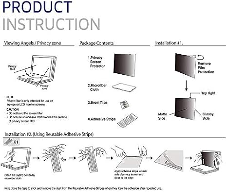 MMMPF220W1B - Frameless Blackout Privacy Filter for 22 Widescreen Monitor