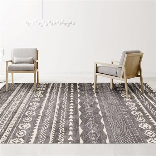 Tapis de centre de salon moderne antidérapant gris 50x80 cm pour déco - 2