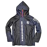 「UNION 76(ナナロク)」本格水産用ＰＶＣレインウェア マリンジャケット (L, ブラック)