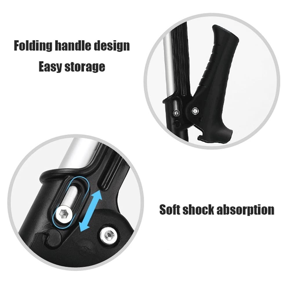ZJIEX Stampelle Ortopediche Regolabili per Adulto, Leggere Bastone da Passeggio, Stampelle Mediche in Alluminio A Passeggiata (Size : A Pair)