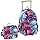 Tilami Rolling Backpack 18 inch Double Handle with Lunch Bag Wheeled Kids Backpack for Girls and Boys, Galaxy