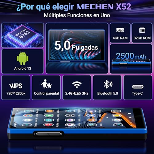 Reproductor MP3 Android MECHEN X52 con Bluetooth Radio FM y Control Parental de 160GB 2