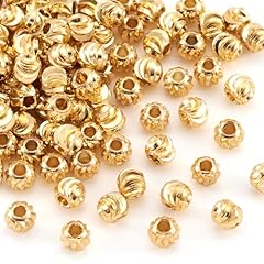 18K Gold, Corrugated Round 4mm