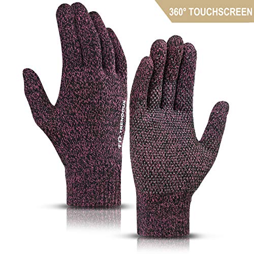 Winter Gloves for Men, TRENDOUX Warm 360° Whole Palm Touchscreen Glove Women
