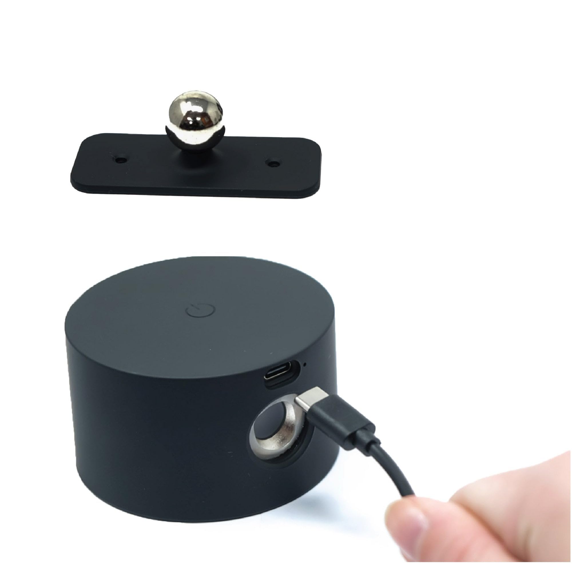 FIRST4MAGNETS MagLight Magnetic 360 LED Wall Light with 3 Colour Temperature Touch, RGB Touch & Remote Control - Wireless USB Rechargeable Night Light - Black - Image 3